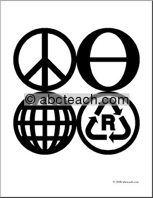 Clip Art: Be Kind to the Earth (coloring page)