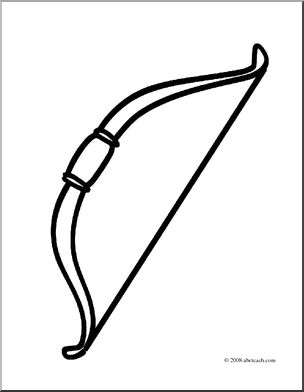Clip Art: Basic Words: Bow 4 (coloring page)
