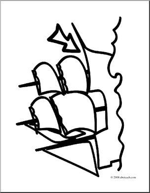 Clip Art: Basic Words: Bow 2 (coloring page)