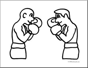 Clip Art: Basic Words: Box (coloring page)