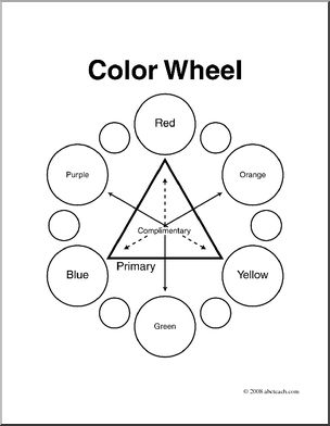 color wheel coloring page