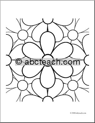 Clip Art: Daisies (coloring page)