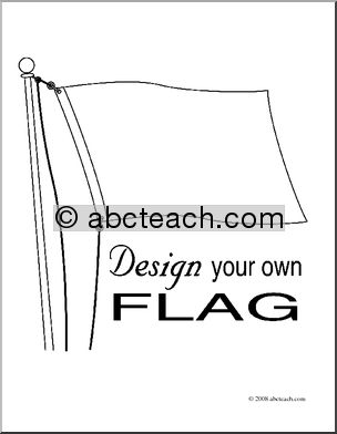 Clip Art: DYO Flag (coloring page)