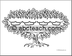 Clip Art: Family Tree 1 (coloring page)