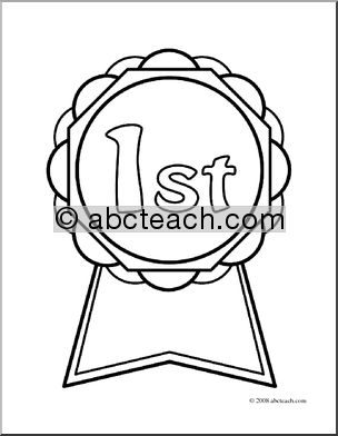 Clip Art: Round 1st (coloring page)