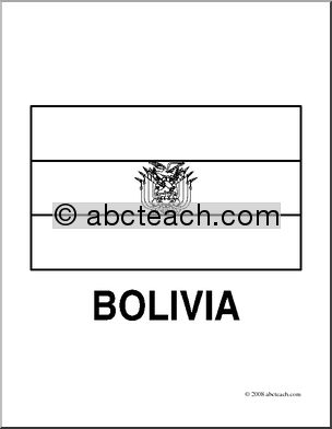 Clip Art: Flags: Bolivia (coloring page)