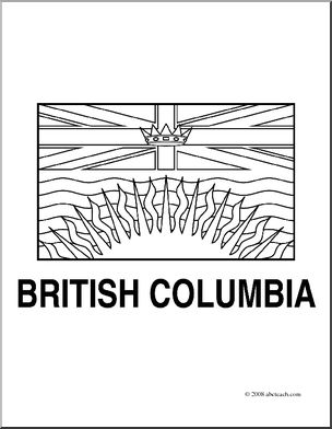 Clip Art: Flags: British Columbia (coloring page)