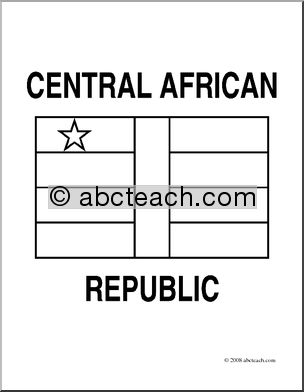 Clip Art: Flags: Central African Republic (coloring page)