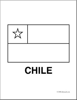 Clip Art: Flags: Chile (coloring page)