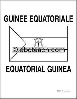 Clip Art: Flags: Equatorial Guinea (coloring page)