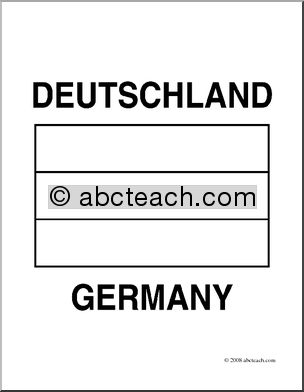 Clip Art: Flags: Germany (coloring page)