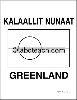 Clip Art: Flags: Greenland (coloring page)