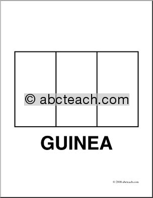 Clip Art: Flags: Guinea (coloring page)