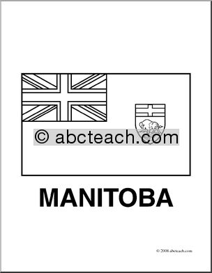 Clip Art: Flags: Manitoba (coloring page)