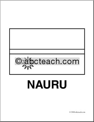 Clip Art: Flags: Nauru (coloring page)