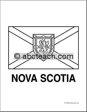 Clip Art: Flags: Nova Scotia (coloring page)