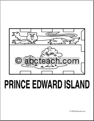 Clip Art: Flags: Prince Edward Island (coloring page)