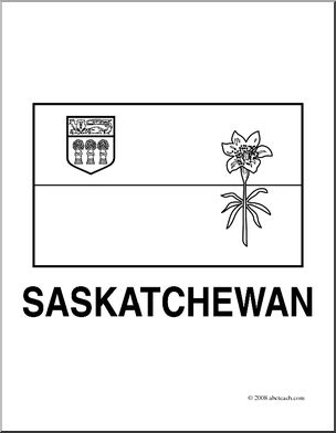 Clip Art: Flags: Saskatchewan (coloring page)