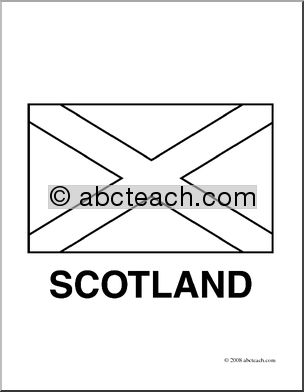 Clip Art: Flags: Scotland (coloring page)
