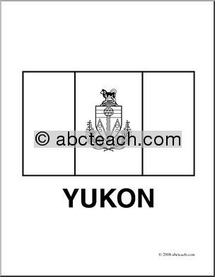 Clip Art: Flags: Yukon (coloring page)