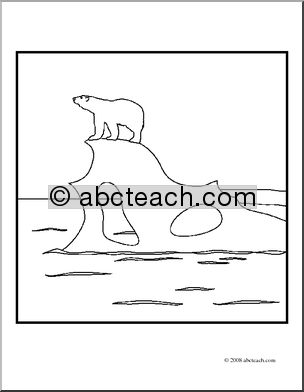 Clip Art: Environmental Concerns: Global Warming (coloring page)