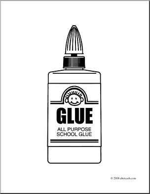 Clip Art: Glue (coloring page)