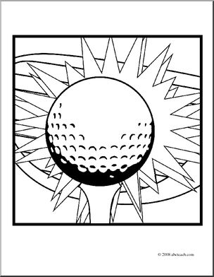 Golf Clubs - Coloring Page (Sports)