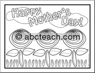 Coloring Page: Happy Mother’s Day 1