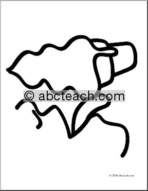 Clip Art: Basic Words: Lick (coloring page)