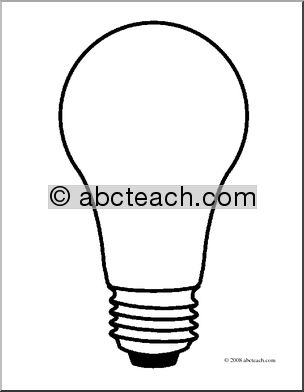 Clip Art: Light Bulb 2 (coloring page)