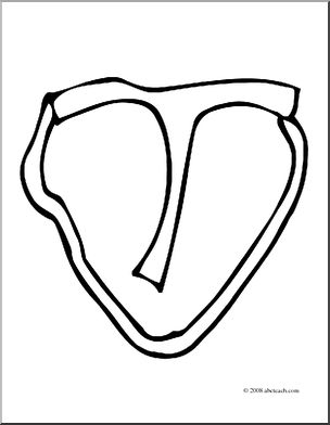 Clip Art: Meat (coloring page)