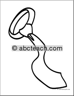 Clip Art: Basic Words: Tie (coloring page)