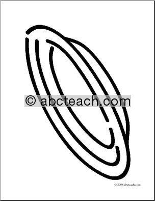 Clip Art: Basic Words: Plate (coloring page)