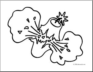 Basic Words Pop (coloring page) Clip Art