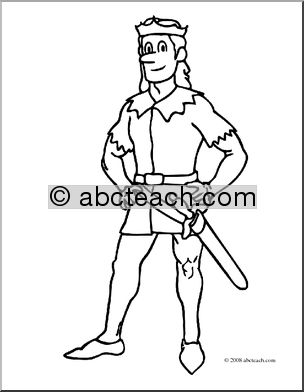Clip Art: Royal Family: Prince (coloring page)
