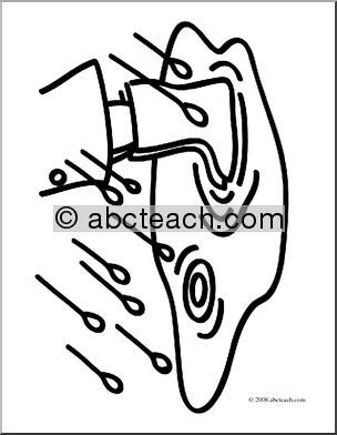 Clip Art: Basic Words: Puddle (coloring page)