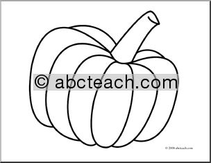 Clip Art: Pumpkin 2 (coloring page)