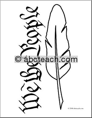 Clip Art: Quill Pen 2 (coloring page)