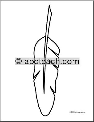 Clip Art: Quill Pen 1 (coloring page)