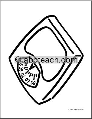 Clip Art: Basic Words: Scale (coloring page)