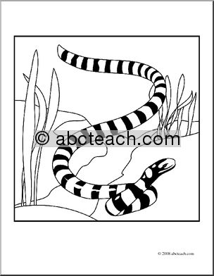 Clip Art: Sea Snake (coloring page)