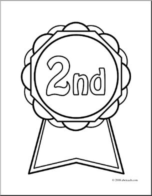Clip Art: Round 2nd (coloring page)