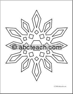 Clip Art: Snowflake 2 (coloring page)
