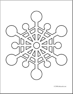 Clip Art: Snowflake 6 (coloring page)