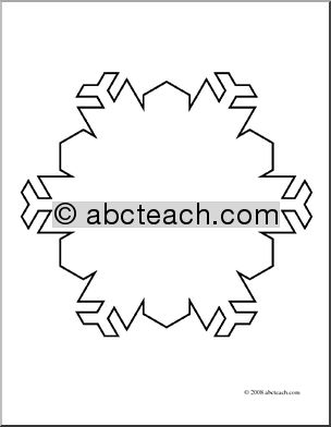 Clip Art: Blank Snowflake 2 (coloring page)
