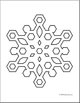 Clip Art: Snowflake 1 (coloring page)