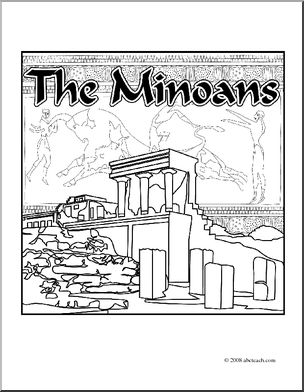 Clip Art: Ancient Civilizations: The Minoans (coloring page)