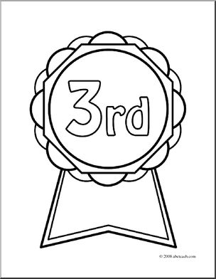 Clip Art: Round 3rd (coloring page)