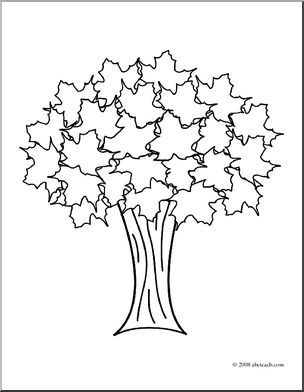 Clip Art: Tree (coloring page)