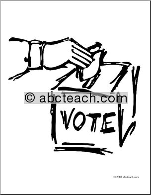 Clip Art: Vote Graphic (coloring page)